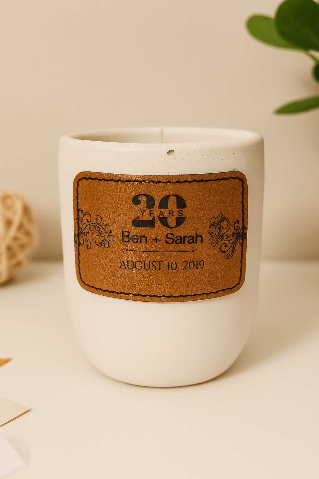 Personalized Anniversary Candle