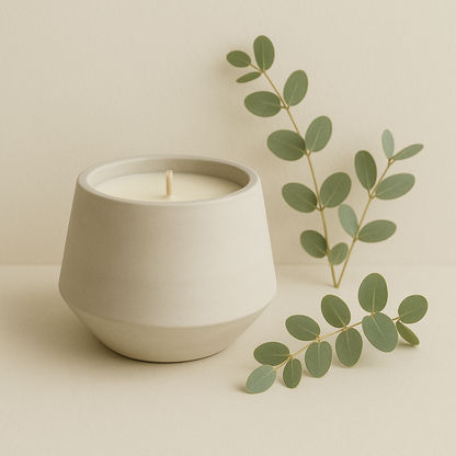 Transport yourself to the coast with Summer on Salt Spring – a fruity soy-blend candle in a reusable concrete jar. Banana, pear &amp; peach bliss in every burn.